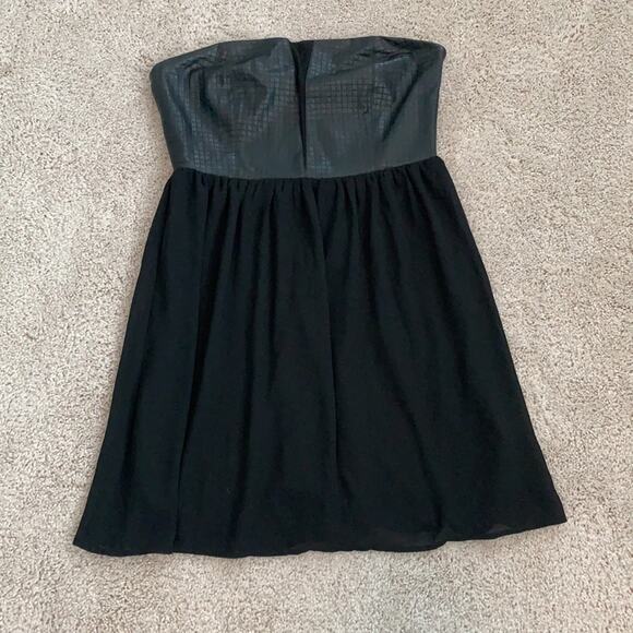 Ya Los Angeles Black Strapless Mini Dress Sz L - Picture 2 of 10